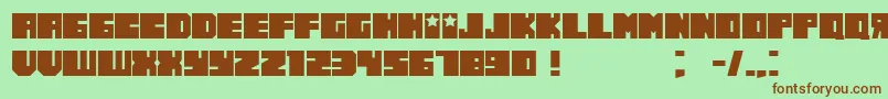 RussianoThin Font – Brown Fonts on Green Background