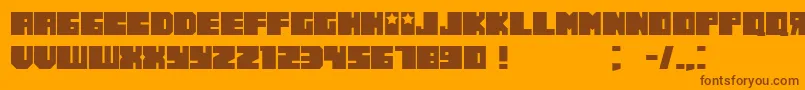 RussianoThin Font – Brown Fonts on Orange Background
