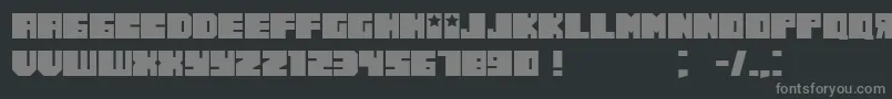 RussianoThin Font – Gray Fonts on Black Background