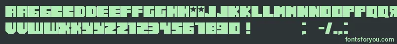 RussianoThin Font – Green Fonts on Black Background