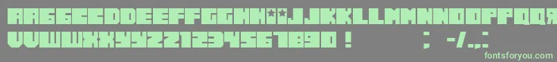 RussianoThin Font – Green Fonts on Gray Background
