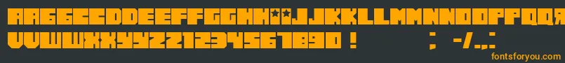 RussianoThin Font – Orange Fonts on Black Background