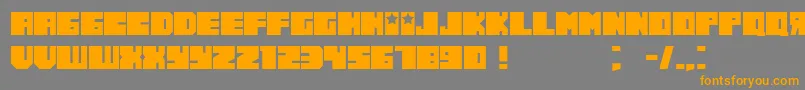 RussianoThin Font – Orange Fonts on Gray Background