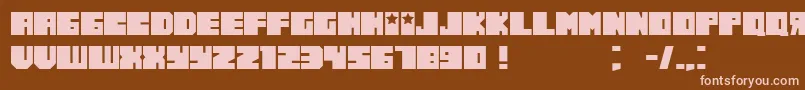 RussianoThin Font – Pink Fonts on Brown Background