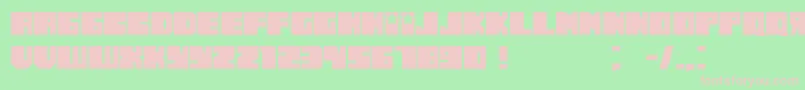 RussianoThin Font – Pink Fonts on Green Background