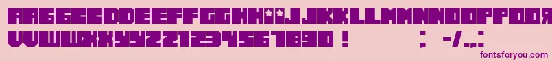 RussianoThin-Schriftart – Violette Schriften auf rosa Hintergrund