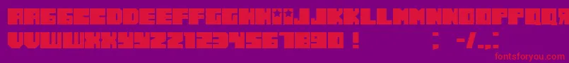RussianoThin Font – Red Fonts on Purple Background