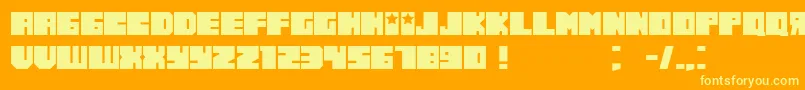 フォントRussianoThin – オレンジの背景に黄色の文字