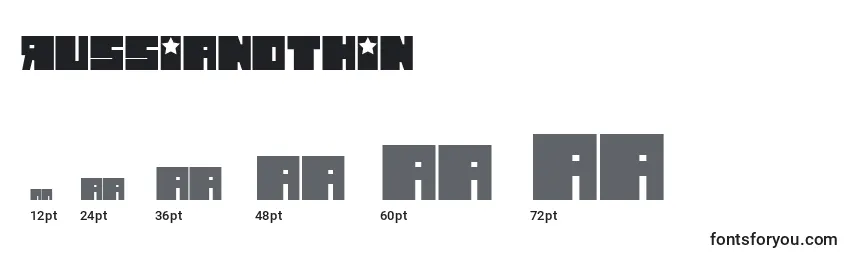 RussianoThin Font Sizes