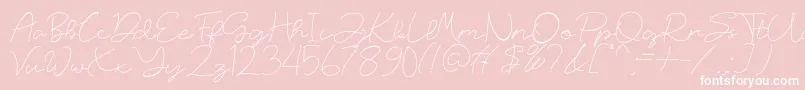 Saiba mais sobre a fonte Russland Fonte Russland – fontes brancas em um fundo rosa