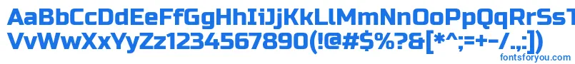 Шрифт Russo One – синие шрифты на белом фоне