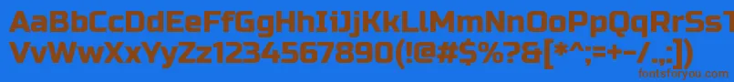 Шрифт Russo One – коричневые шрифты на синем фоне