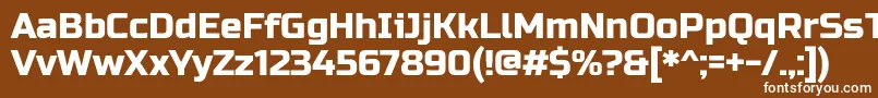 Шрифт Russo One – белые шрифты на коричневом фоне