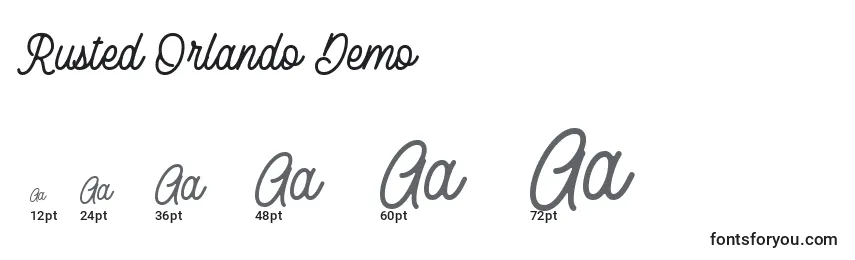 Rusted Orlando Demo (139356) Font Sizes