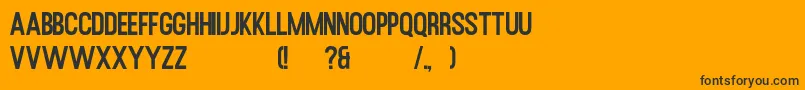 Шрифт Rusted Orlando Sans Demo – чёрные шрифты на оранжевом фоне