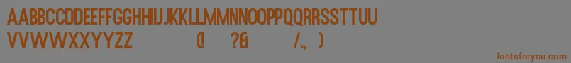 Rusted Orlando Sans Demo Font – Brown Fonts on Gray Background