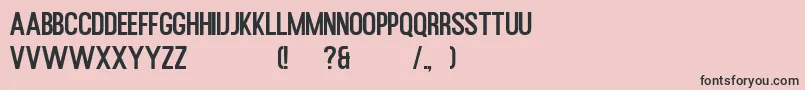 Rusted Orlando Sans Demo-Schriftart – Schwarze Schriften auf rosa Hintergrund
