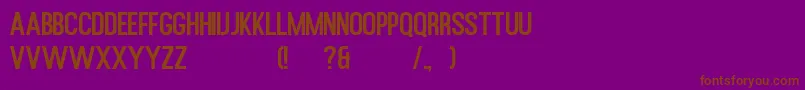 Rusted Orlando Sans Demo Font – Brown Fonts on Purple Background