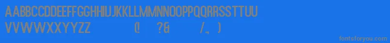 Więcej informacji o czcionce Rusted Orlando Sans Demo Czcionka Rusted Orlando Sans Demo – szare czcionki na niebieskim tle