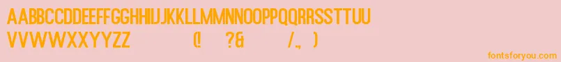 Rusted Orlando Sans Demo Font – Orange Fonts on Pink Background