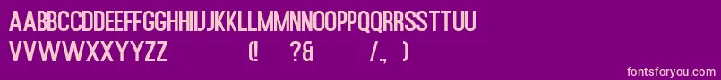 フォントRusted Orlando Sans Demo – 紫の背景にピンクのフォント