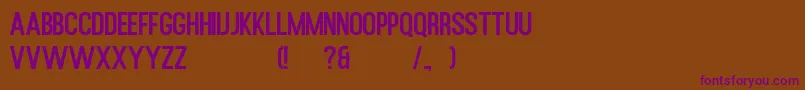 Rusted Orlando Sans Demo Font – Purple Fonts on Brown Background