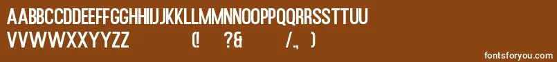 Czcionka Rusted Orlando Sans Demo – białe czcionki na brązowym tle