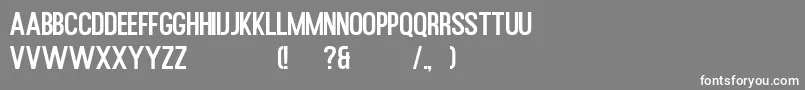 Więcej informacji o czcionce Rusted Orlando Sans Demo Czcionka Rusted Orlando Sans Demo – białe czcionki na szarym tle