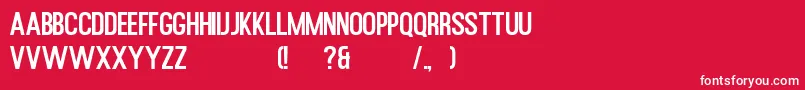 Rusted Orlando Sans Demo Font – White Fonts on Red Background