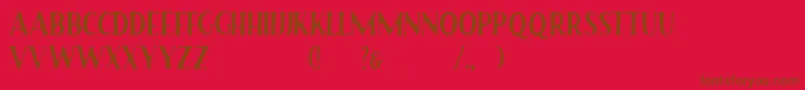 Rusted Orlando Serif Demo Font – Brown Fonts on Red Background
