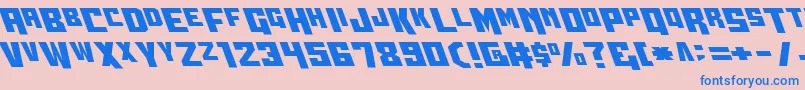 Wbv5left Font – Blue Fonts on Pink Background