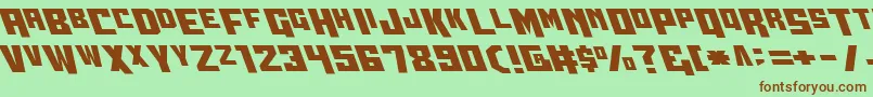 Wbv5left Font – Brown Fonts on Green Background