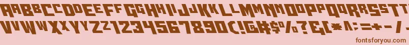 Wbv5left Font – Brown Fonts on Pink Background