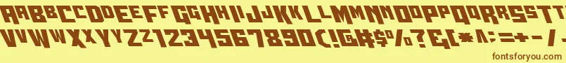 Wbv5left Font – Brown Fonts on Yellow Background