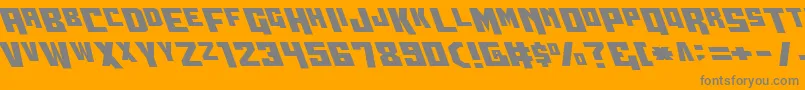 Wbv5left Font – Gray Fonts on Orange Background