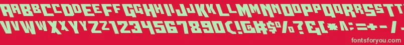 Wbv5left Font – Green Fonts on Red Background