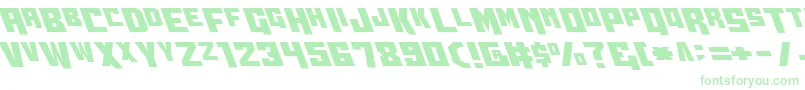 Wbv5left Font – Green Fonts on White Background