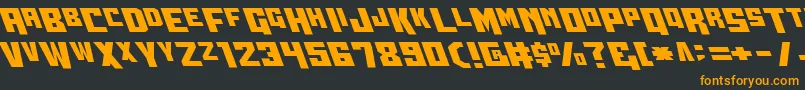 Wbv5left Font – Orange Fonts on Black Background