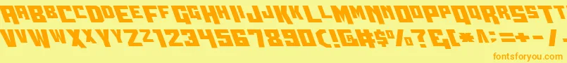 Wbv5left Font – Orange Fonts on Yellow Background