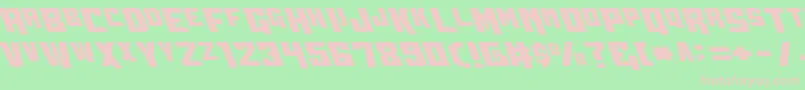 Wbv5left Font – Pink Fonts on Green Background