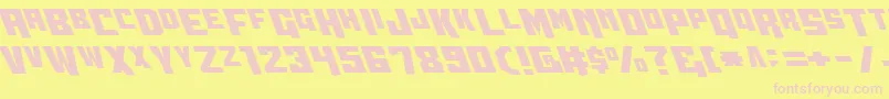 Wbv5left Font – Pink Fonts on Yellow Background