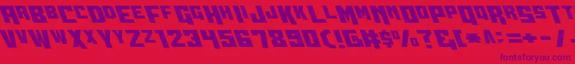 Wbv5left Font – Purple Fonts on Red Background