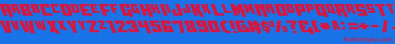 Wbv5left-fontti – punaiset fontit sinisellä taustalla