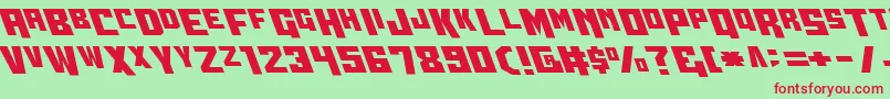 Wbv5left Font – Red Fonts on Green Background