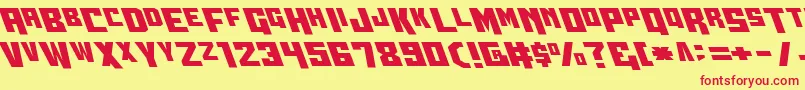 Wbv5left Font – Red Fonts on Yellow Background