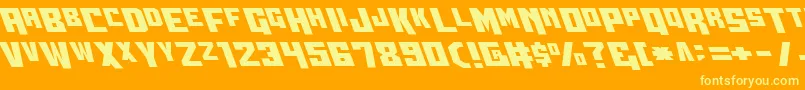 Wbv5left Font – Yellow Fonts on Orange Background