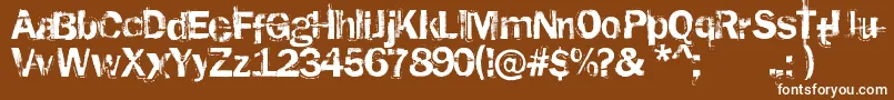 More about Rusted Plastic Font Rusted Plastic Font – White Fonts on Brown Background