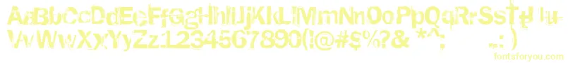 Rusted Plastic Font – Yellow Fonts