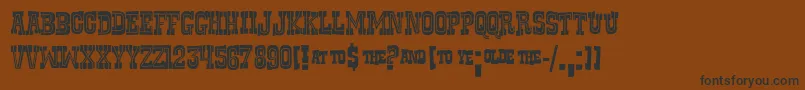 RUSTF    Font – Black Fonts on Brown Background