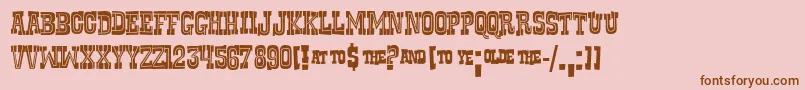 Fonte RUSTF    – fontes marrons em um fundo rosa
